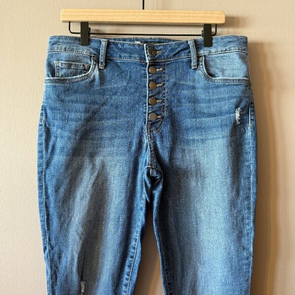 Women's 10 Kut from the Kloth Connie High Rise Ankle Skinny Distressing - Picture 4 of 8